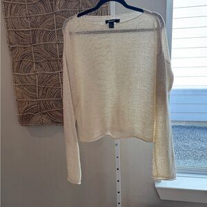 DKNY Women's Cream Knit Sweater